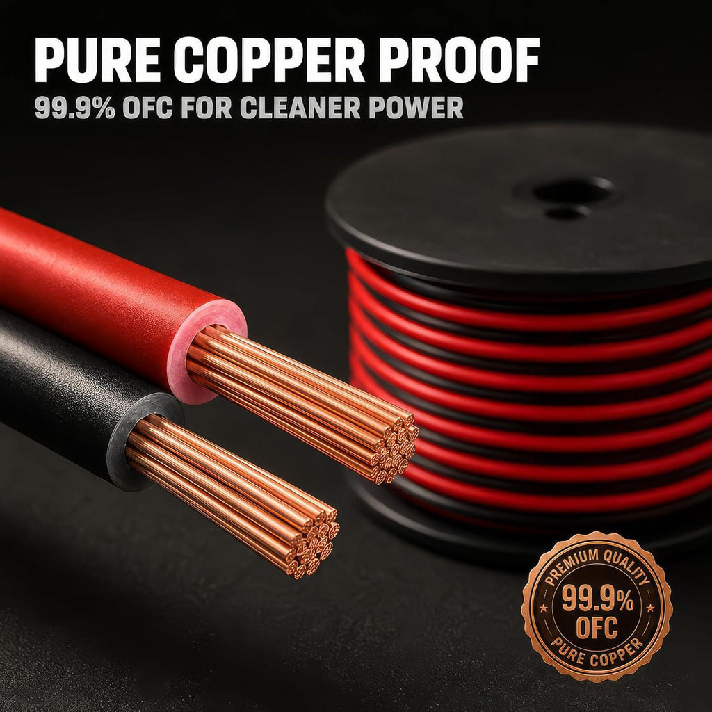 16 Gauge Wire 100Ft Oxygen Free, OFC Pure Copper Electrical 12V Low Voltage Speaker Wire Spool, 16AWG for Electric, Automotive, Trailer, Stereo, RC, Car, Home Theater, LED, Lamp Wiring