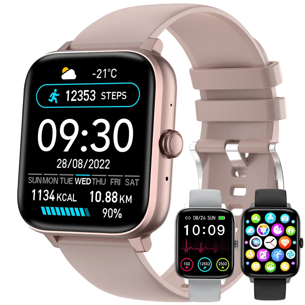 Smartwatch Men Women1.83Inch BT Face Heart Rate Fitness Tracker