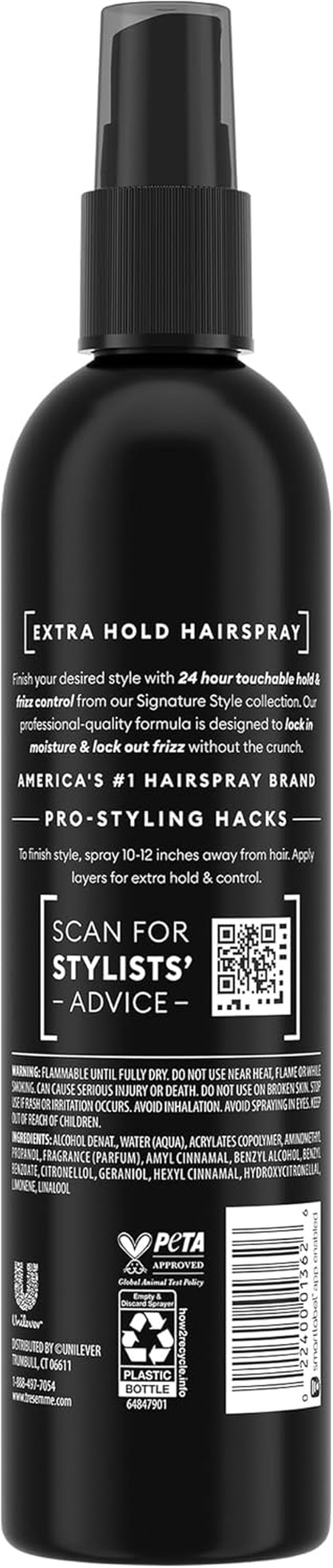 Tresemmé Hairspray, Non-Aerosol, Extra Hold, 3-Pack + Keratin Repair Hair Mask – Moisturizing Hair Spray, Anti-Humidity, Anti-Frizz Hair Products (4 Piece Set)