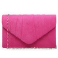 Women'S Evening Bag Pleated Envelope Clutch Handbag Wedding Party Bridal Purse