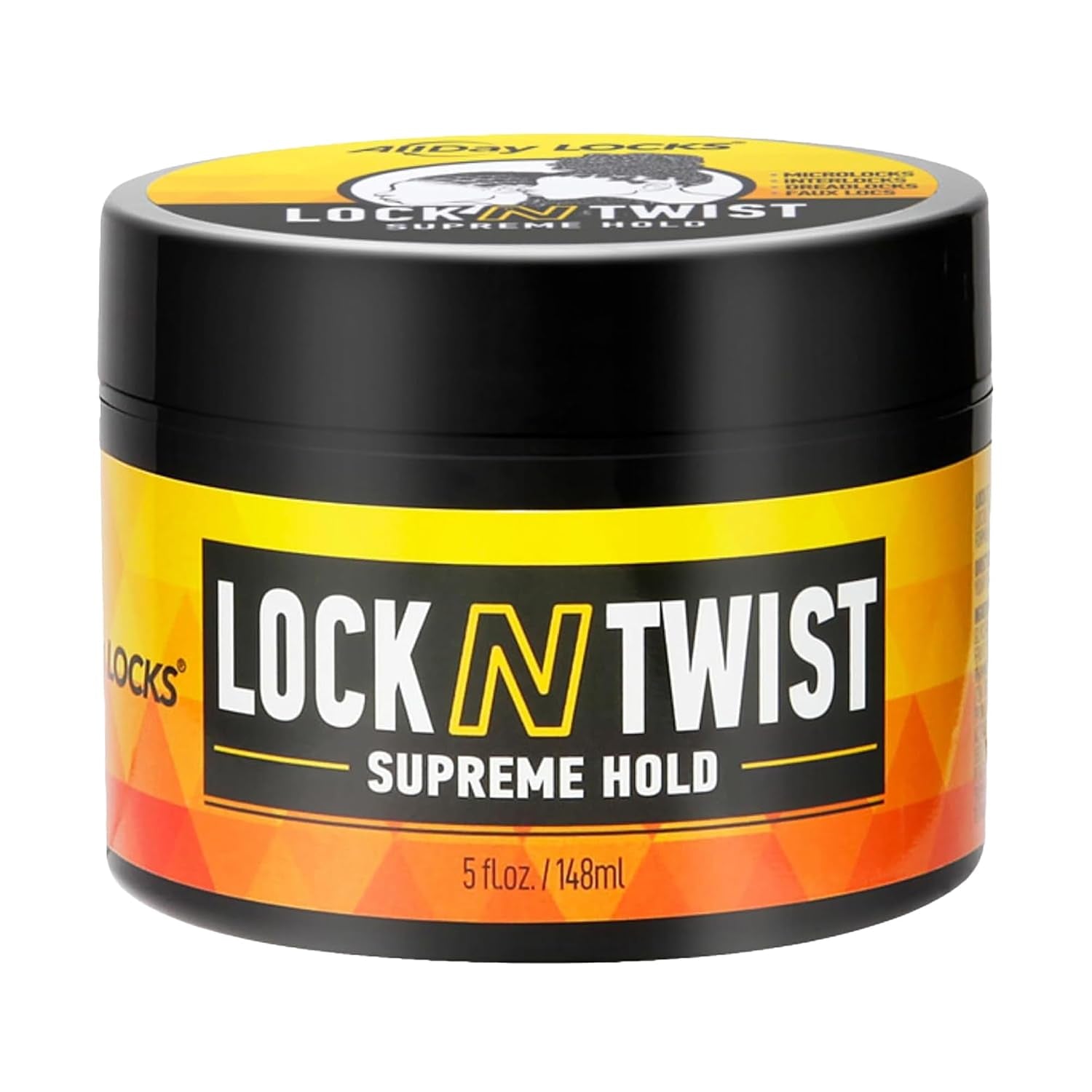 Lock N Twist Supreme Hold - Extreme Styling Control for Locs, Microlocs, Twists, and Retwists, Provides Edge Control, Strong Hair Gel for Women and Men - 5 Oz Jar
