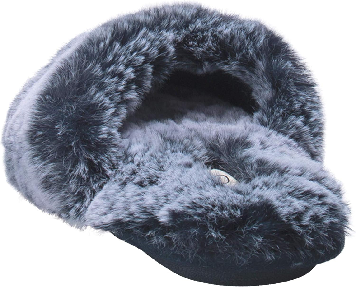 Womens Comfy Faux Fur House Slipper Scuff Memory Foam Slip on Anti-Skid Soleslipper
