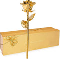 24K Gold Dipped Real Rose, Handmade, in Gold Gift Box | Long Lasting, Romantic Gift for Anniversary, Valentine'S Day, Mother'S Day, Birthday, Wedding, Wife, Girlfriend