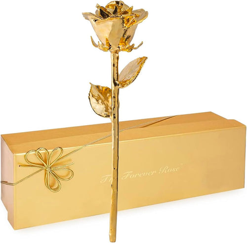 24K Gold Dipped Real Rose, Handmade, in Gold Gift Box | Long Lasting, Romantic Gift for Anniversary, Valentine'S Day, Mother'S Day, Birthday, Wedding, Wife, Girlfriend