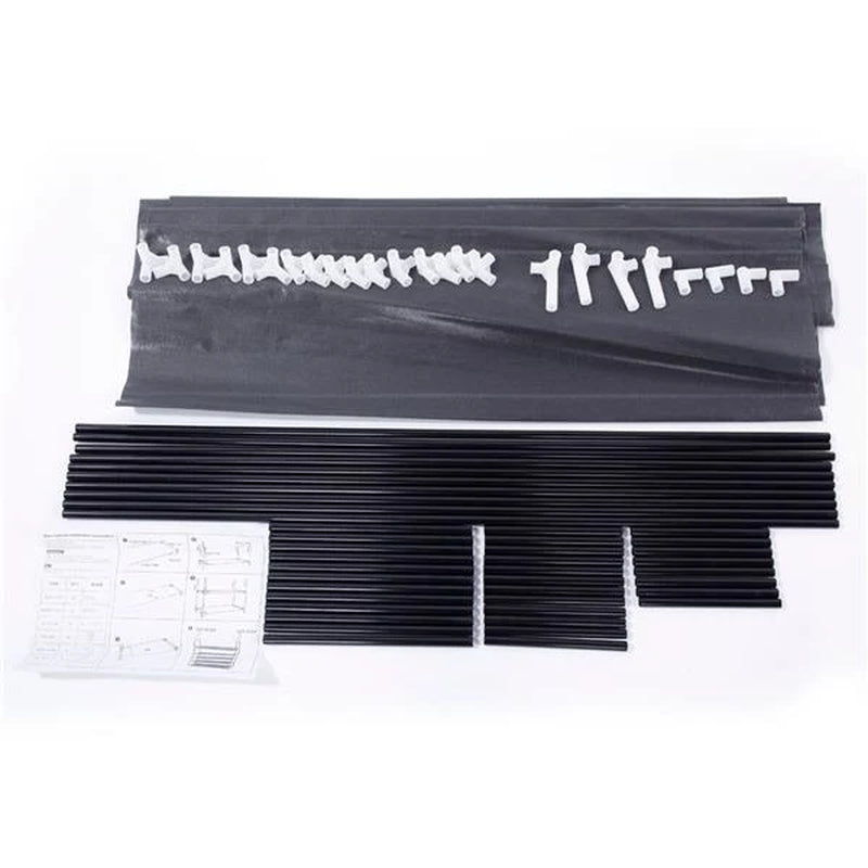 Simple Assembly 5 Tiers Non-Woven Fabric Shoe Rack with Handle Black